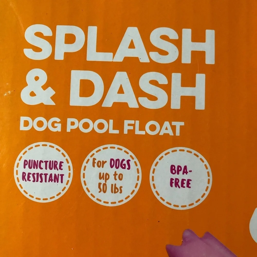 NWT Inflatable flamingo dog pool toy Splash Dash